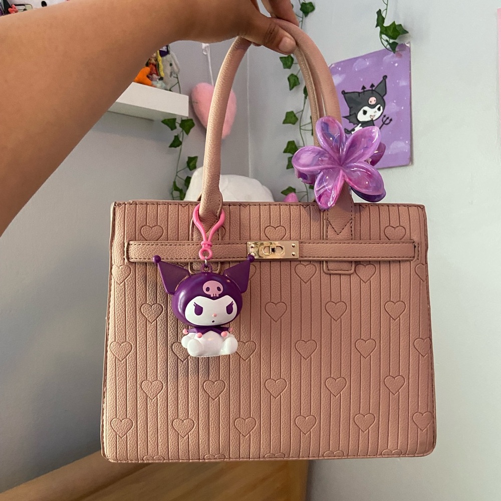 Heart Patterned Pink Handbag